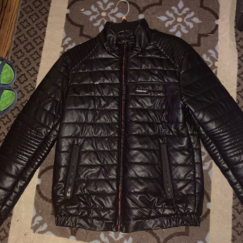 Leather material and GREAT for the cold!!!
